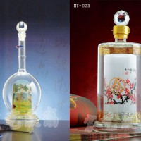 江西船瓶生产厂家-宏艺玻璃制品公司厂家订制内画酒瓶