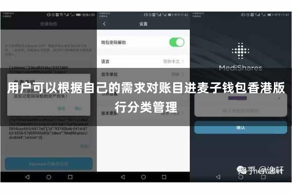 用户可以根据自己的需求对账目进麦子钱包香港版行分类管理