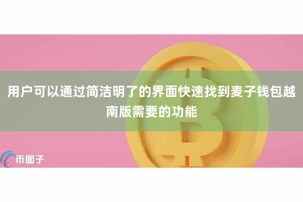 用户可以通过简洁明了的界面快速找到麦子钱包越南版需要的功能