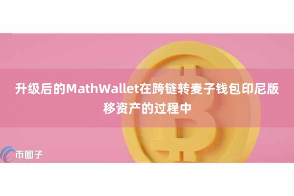 升级后的MathWallet在跨链转麦子钱包印尼版移资产的过程中